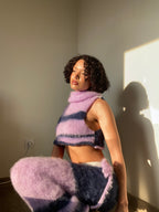 Fluffy purple top