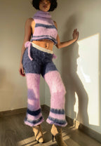 Fluffy purple pants